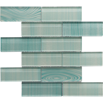 Blend Blue Colors Glass Mosaic for Swimming Pool Samples